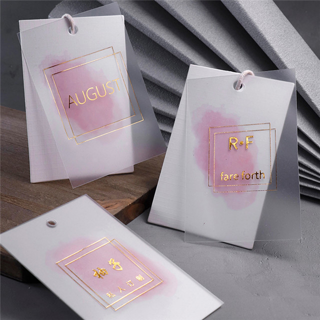 Customization Clothing Foil Hang Tags with PVC Plastic Tags Brand Free Design