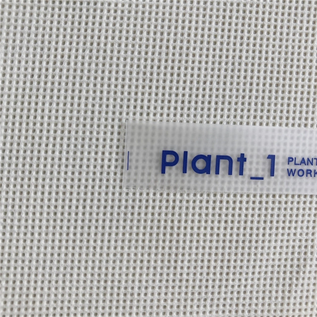 Customized TPU Printing Clear Frosted Garment Sewing Labels Waterproof