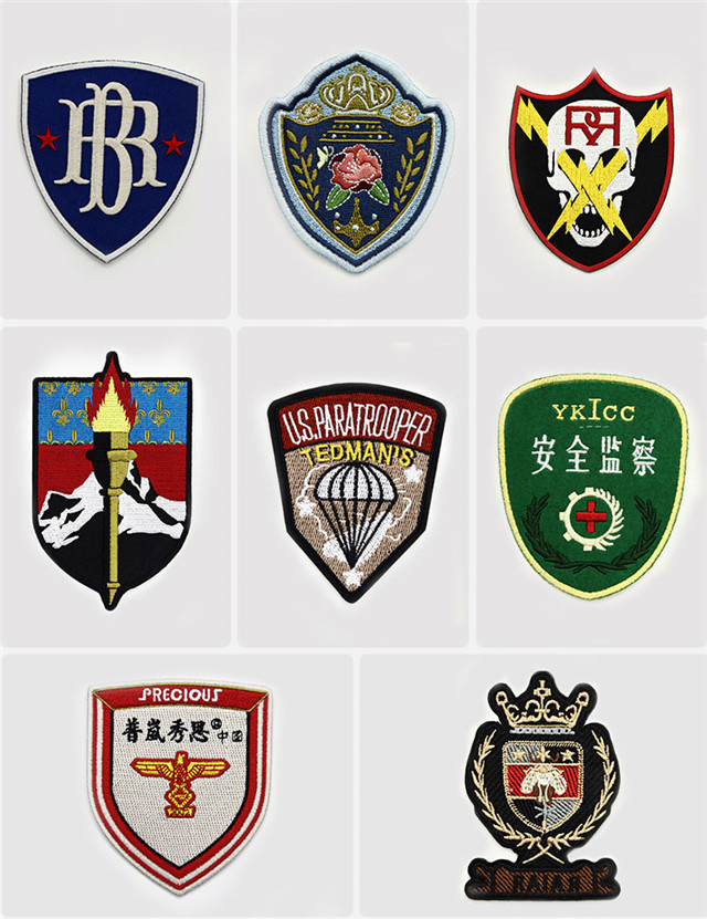Manufacturer produces custom computer embroidery label color embroidery badge can be hot stick 