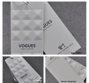 Top grade price hang tag with cords clothes paper swing labels