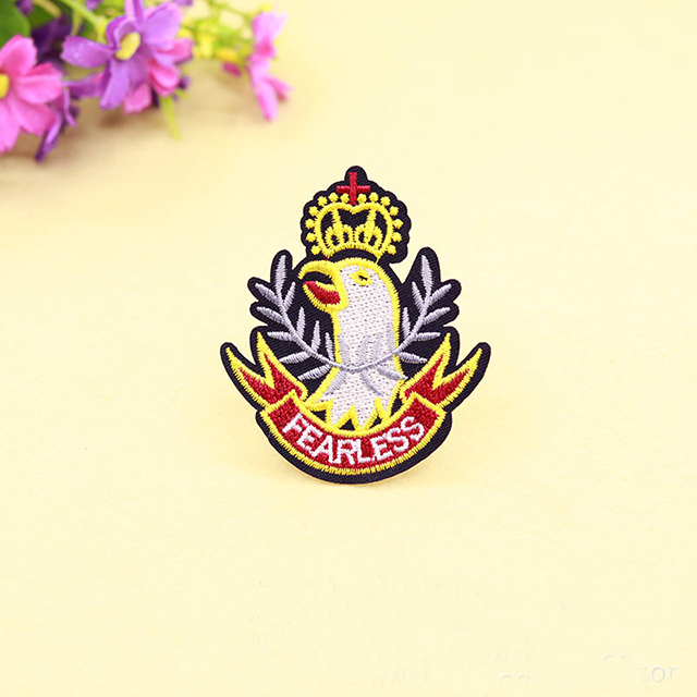 Wholesale Custom Clothing Garment Woven Fabric Badge Embroidery Patch