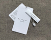 Beautiful Korean Garment Hangtag PVC Tag Embossing Bronzing Carboard Free Design Trademark