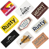 Clothing Woven Label Design Printed Logo Satin Care Label For Garment Shirt 