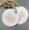 Manufacture OEM Elegant Hang Tag Apparel T-shirt Swingtags Custom Dress Hangtags