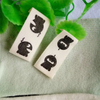 Custom-made High-grade Cotton Lead Label Cotton Label Printed Clothing Cotton Tag Black And White Label