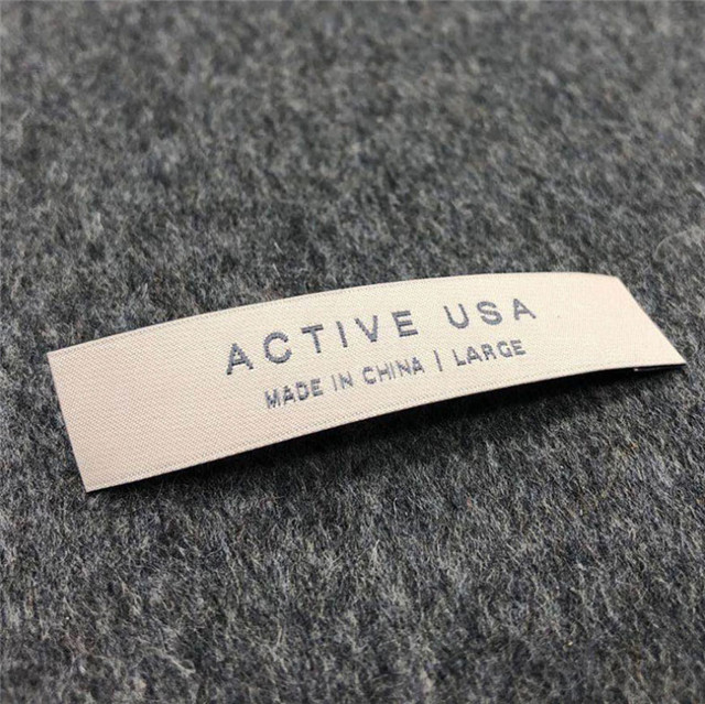 High Density Collar Satin Label T-shirt And Clothing Label Customization
