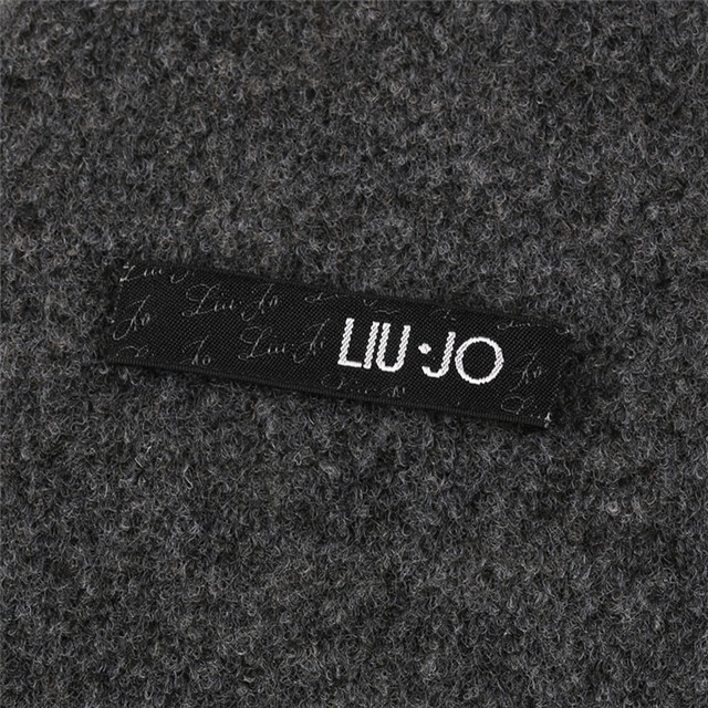 New Style Black Color Silk Printing White Logo Soft Satin Garment Woven Label