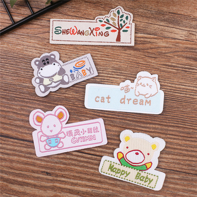 Factory Direct Selling Cartoon Cloth Armband Clothing Patch Velcro Custom Embroidery Label