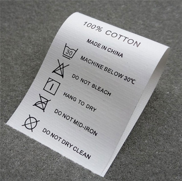 Printing Sticker Label Washing Tape Ribbon Care Label for Clothing
