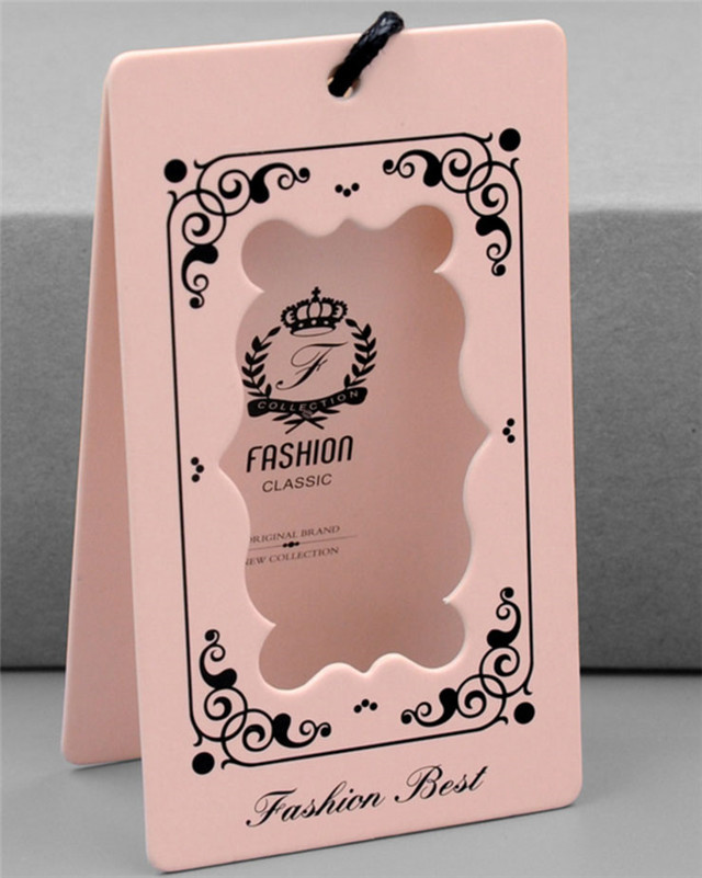  Pink Paper Swing Hang Tag For Textile Children Fashion Clothes Accessories