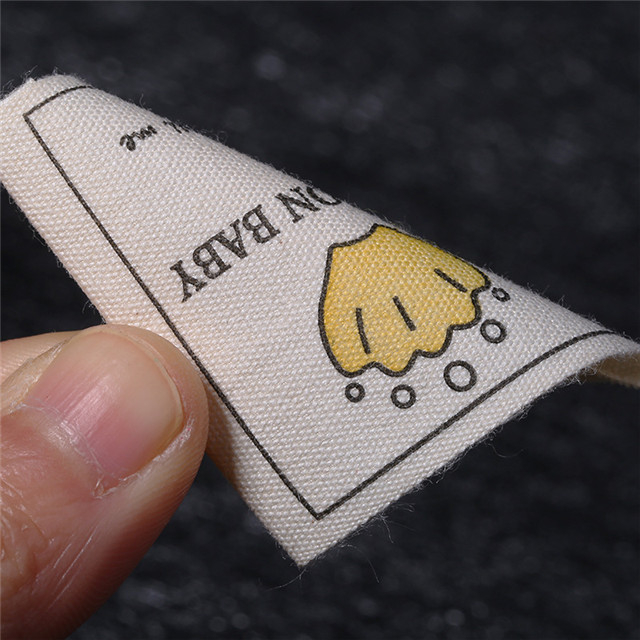 Manufacturers Direct Sale Clothing Home Textile Cotton Printing Label Clothing Label Custom Cotton Collar Label