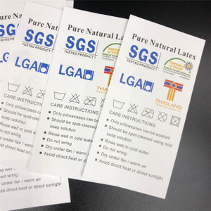 Custom Clothing Latex Pillow Label Washing Home Textile Water Label Custom Ribbon Towel Color Washing Water Label