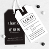 Fashion Custom Luxury Silk Screen Printing Cardboard Custom Logo String Hang Tag For Clothing Hangtags