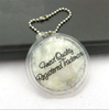  New Plastic PVC Waterproof Swing Tags Clear Lucency PVC Hang Tag with Feather inside 