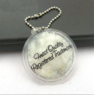  New Plastic PVC Waterproof Swing Tags Clear Lucency PVC Hang Tag with Feather inside 