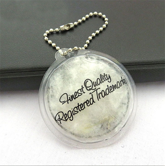  New Plastic PVC Waterproof Swing Tags Clear Lucency PVC Hang Tag with Feather inside 