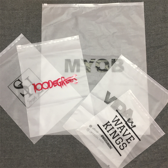  Printed Packaging Pvc PE Bag Slider Ziplock Clothing Plastic Zipper Bag