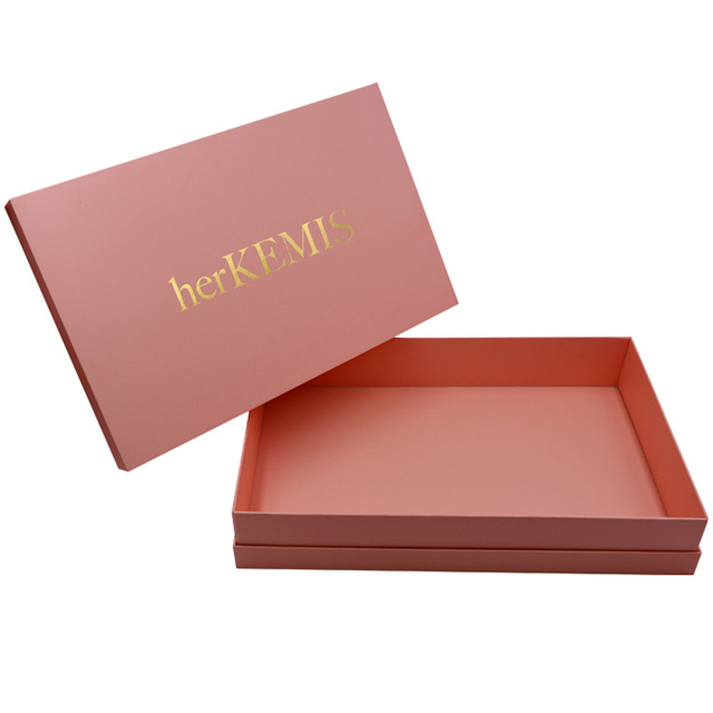 Clothing Packaging Box Gold Stamping Effect Logo Gift Boxes for Women Garment 
