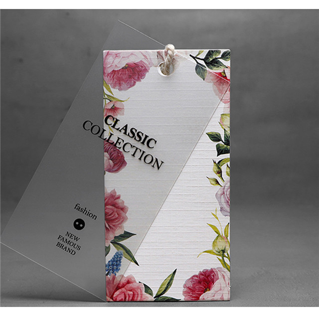 Customization Clothing Foil Hang Tags with PVC Plastic Tags Brand Free Design