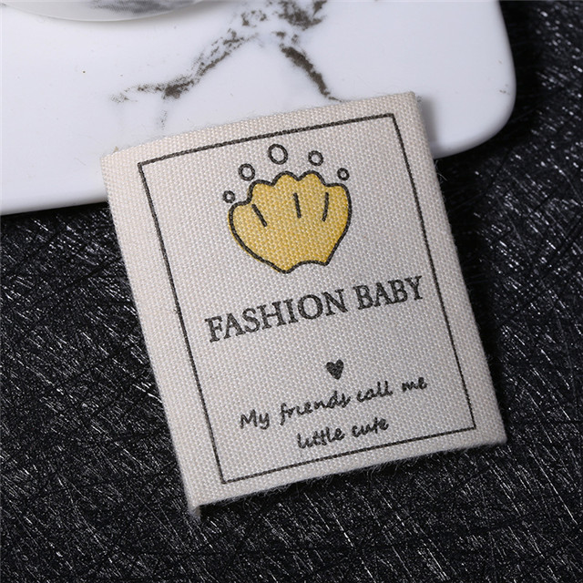 Manufacturers Direct Sale Clothing Home Textile Cotton Printing Label Clothing Label Custom Cotton Collar Label