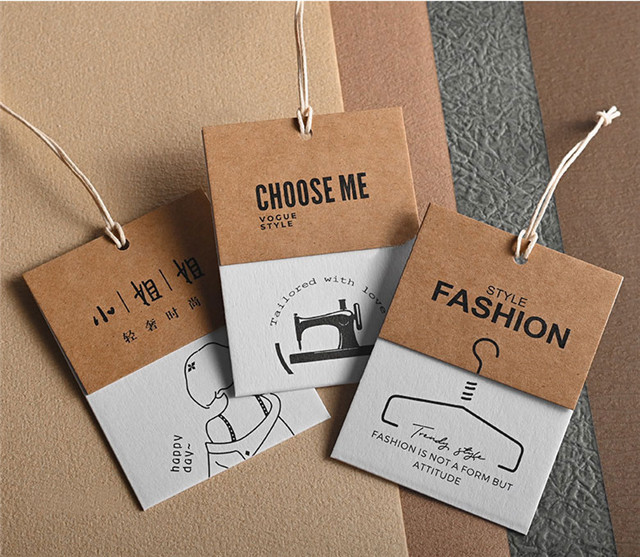 Kraft Paper Hangtag Custom High Quality Clothing Tag Customization