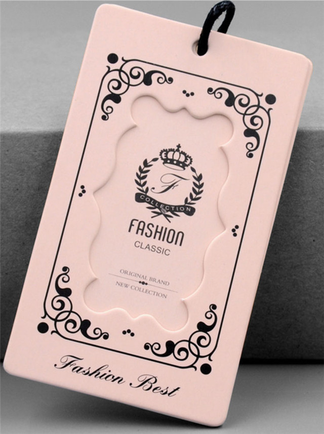  Pink Paper Swing Hang Tag For Textile Children Fashion Clothes Accessories