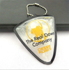  New Plastic PVC Waterproof Swing Tags Clear Lucency PVC Hang Tag with Feather inside 