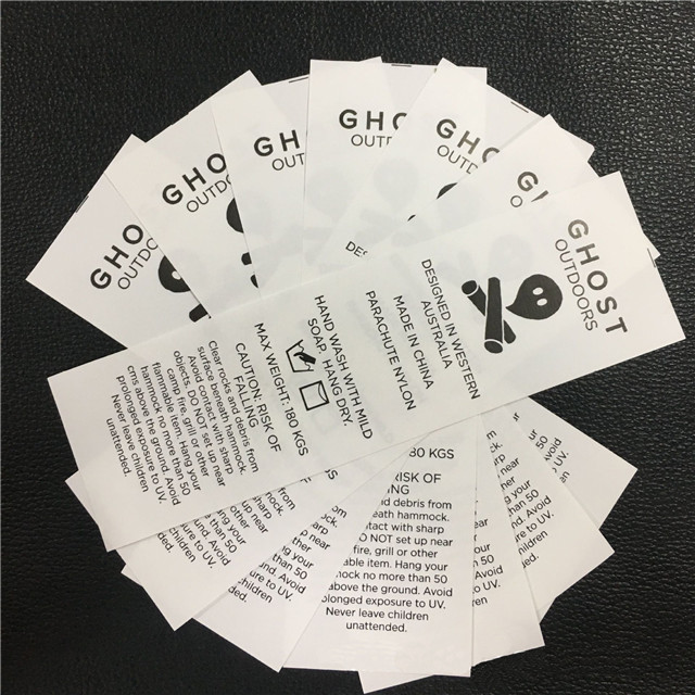 Customize Water Washing Label Silk Screen Printing Care Label