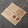 High Quality Kraft Paper Square Blank Gift Card for Men's Wear