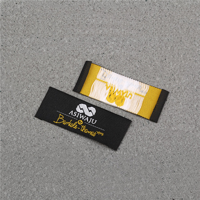 Silks fold woven tag custom costume clothes neck label fabric labels