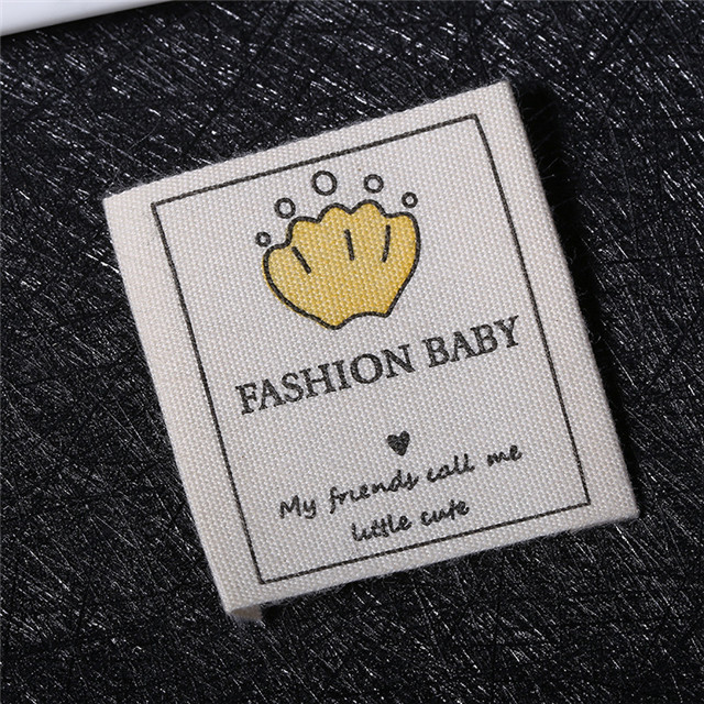 Manufacturers Direct Sale Clothing Home Textile Cotton Printing Label Clothing Label Custom Cotton Collar Label