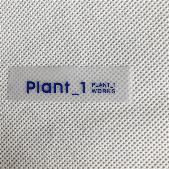Customized TPU Printing Clear Frosted Garment Sewing Labels Waterproof