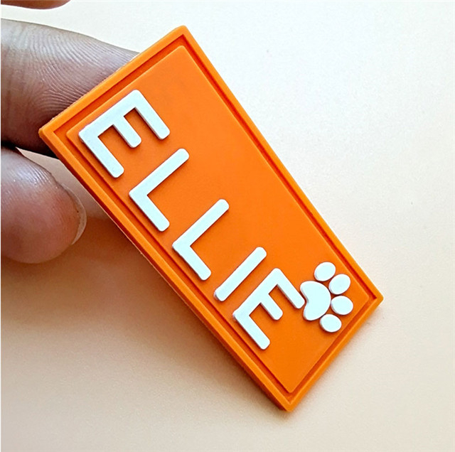 PVC Soft Drop Plastic Label Plastic Seal Fashion Orange Creative LOGO Trademark