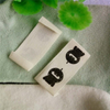 Custom-made High-grade Cotton Lead Label Cotton Label Printed Clothing Cotton Tag Black And White Label
