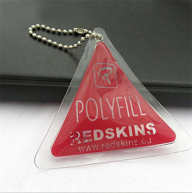  New Plastic PVC Waterproof Swing Tags Clear Lucency PVC Hang Tag with Feather inside 