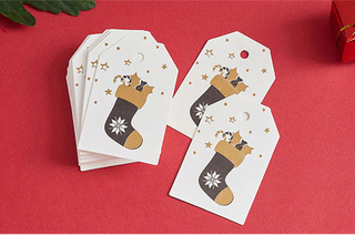 New Style Gold Stamping Hangtags Merry Christmas Creative DIY Bookmark Card