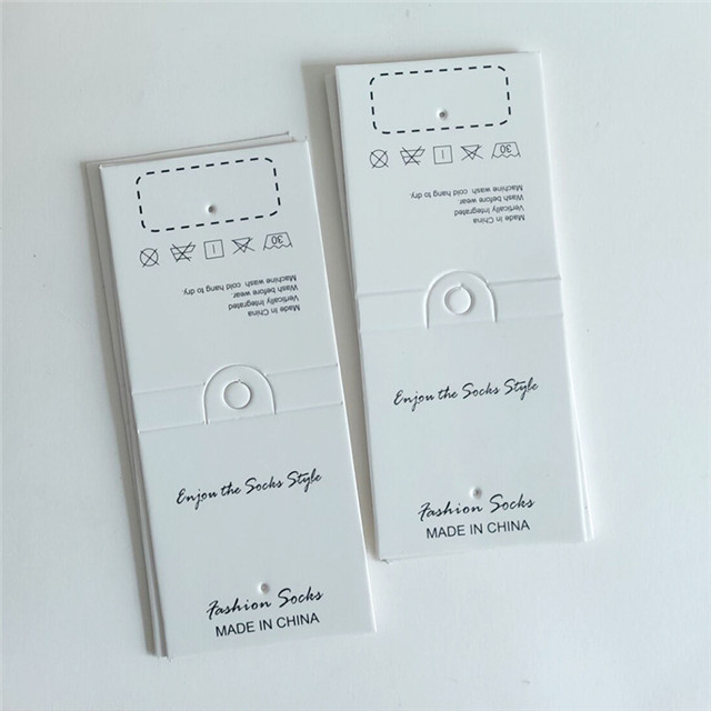 Socks Paper Card Tag Printing Cotton Socks English Socks Label Underwear Label