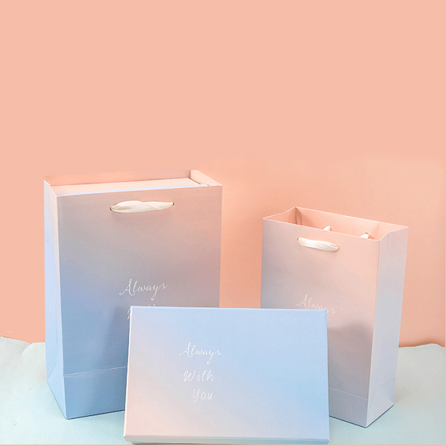 Gradual Change Rectangle Box Creative Hand Gift Box Color Box