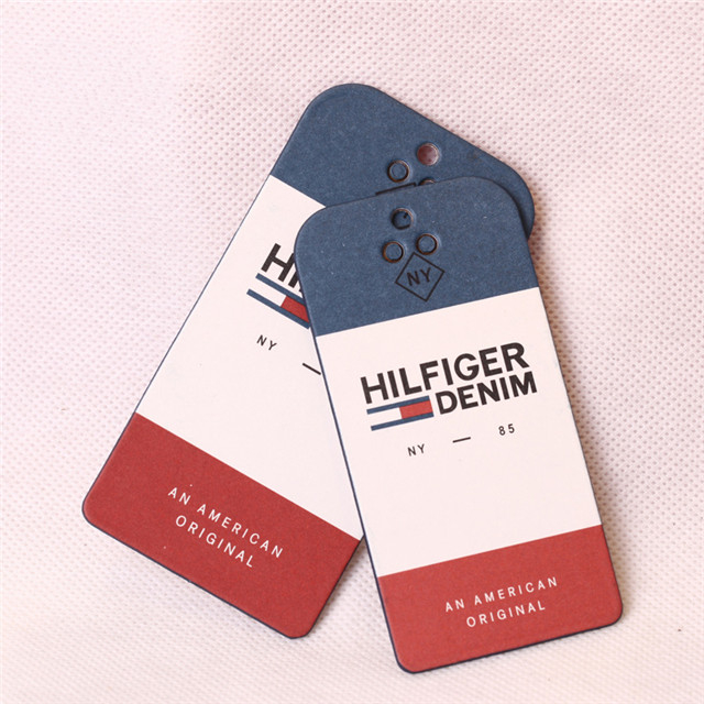 Manufacturers Supply White Kraft Paper Thick Hangtag Silk Screen Printing Oil Hangtag Double Adhesive Paper Hangtag