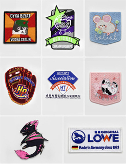 Manufacturer produces custom computer embroidery label color embroidery badge can be hot stick 