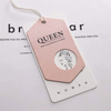 Manufacture OEM Elegant Hang Tag Apparel T-shirt Swingtags Custom Dress Hangtags
