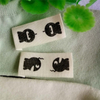Custom-made High-grade Cotton Lead Label Cotton Label Printed Clothing Cotton Tag Black And White Label