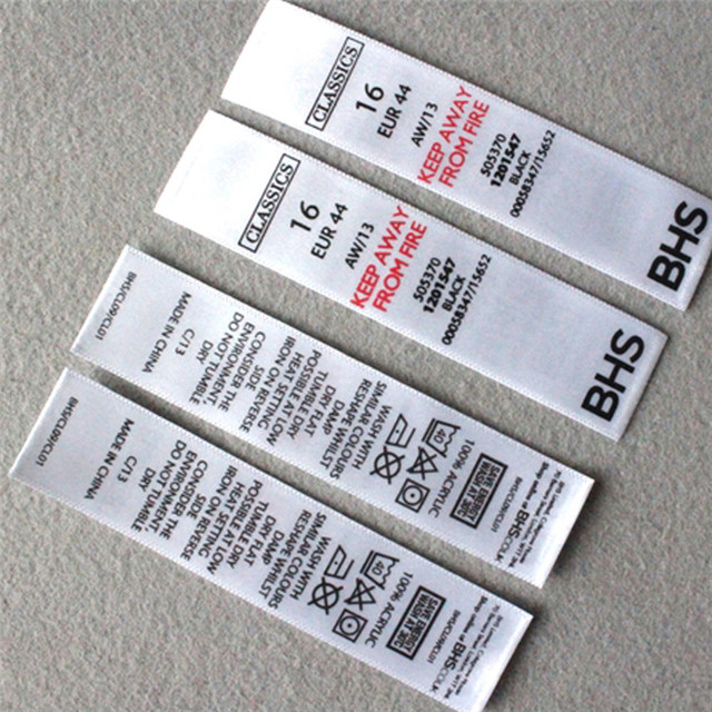 Clothing Wash Label Clothing Care Label