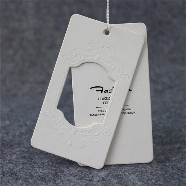 Design Wholesale Clothing Hang Tag Free Sample White Colorful Private Label Custom Fashion T Shirt Hang Tag