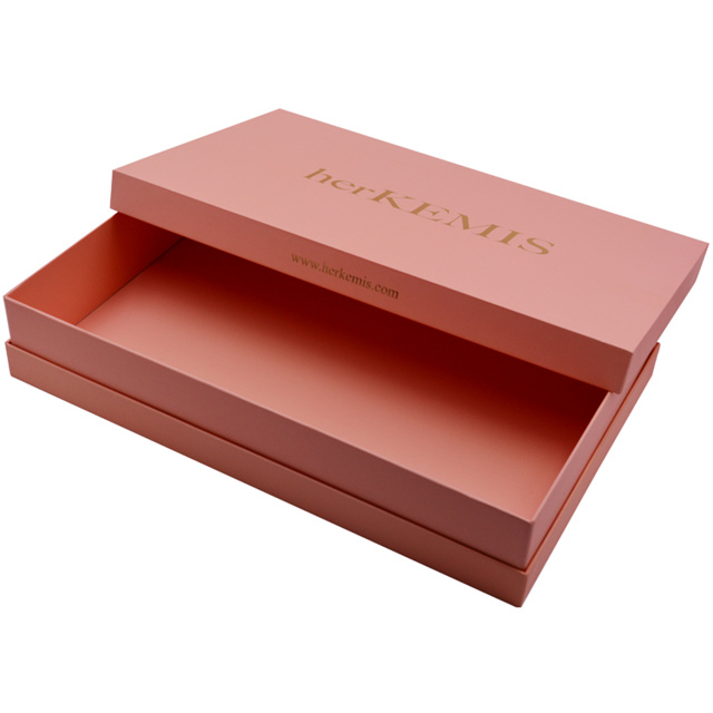 Clothing Packaging Box Gold Stamping Effect Logo Gift Boxes for Women Garment 