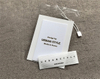 Beautiful Korean Garment Hangtag PVC Tag Embossing Bronzing Carboard Free Design Trademark