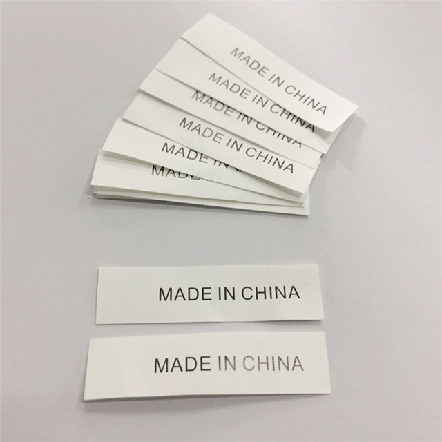 Clothing Woven Label Design Printed Logo Satin Care Label For Garment Shirt 