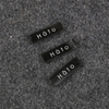 New Style Black Color Silk Printing White Logo Soft Satin Garment Woven Label