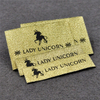 Good Quality Gold Metallic Yarn Woven Label Lady Shirt Neck Labels 