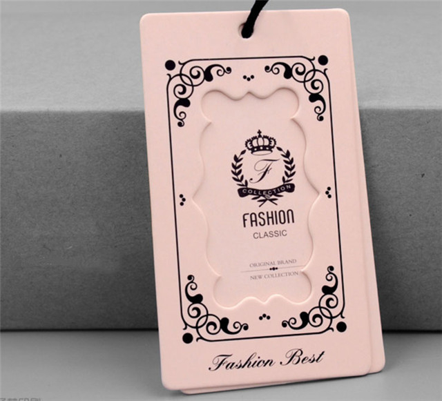  Pink Paper Swing Hang Tag For Textile Children Fashion Clothes Accessories